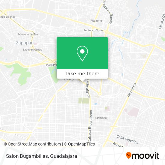 How to get to Salon Bugambilias in Guadalajara by Bus or Train?