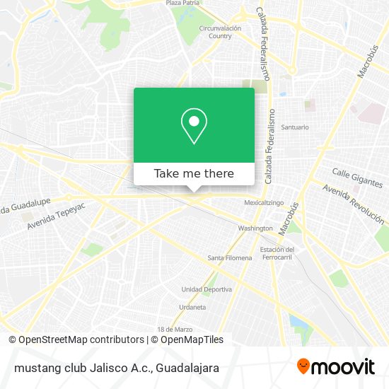 mustang club Jalisco A.c. map