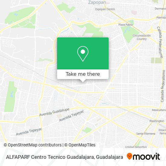 ALFAPARF Centro Tecnico Guadalajara map