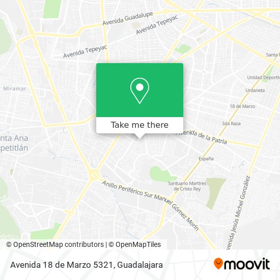Avenida 18 de Marzo 5321 map