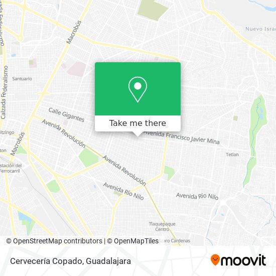 Mapa de Cervecería Copado