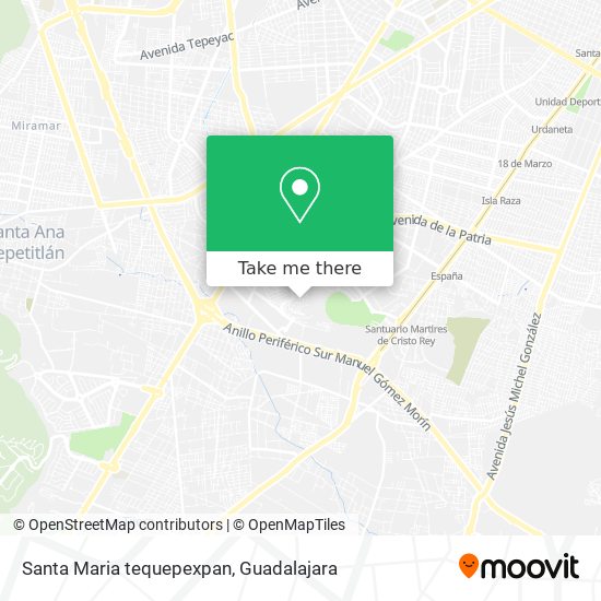 Santa Maria tequepexpan map