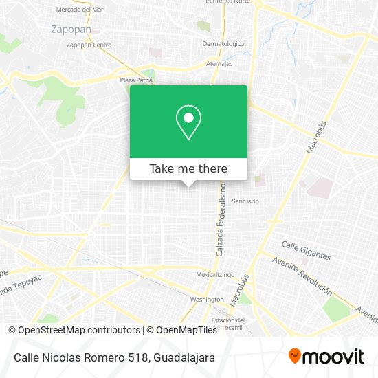 Calle Nicolas Romero 518 map