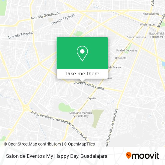 Mapa de Salon de Eventos My Happy Day