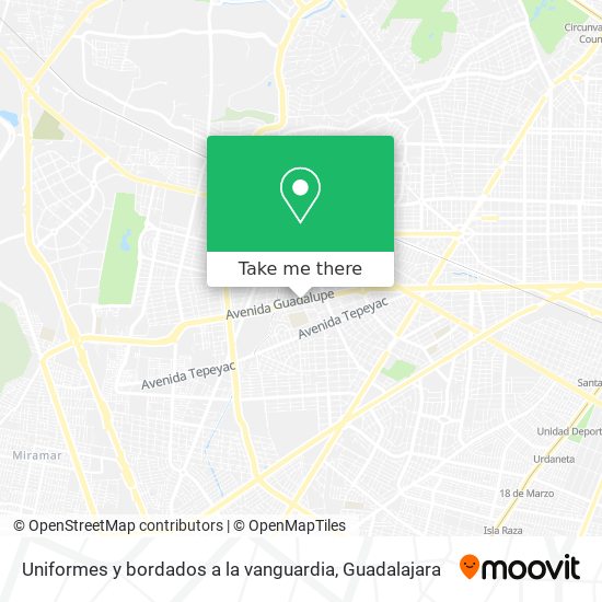 Mapa de Uniformes y bordados a la vanguardia