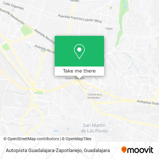 Autopista Guadalajara-Zapotlanejo map