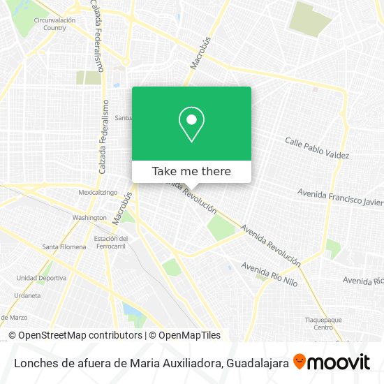 Mapa de Lonches de afuera de Maria Auxiliadora