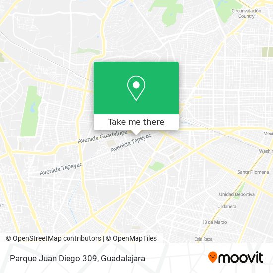 Parque Juan Diego 309 map
