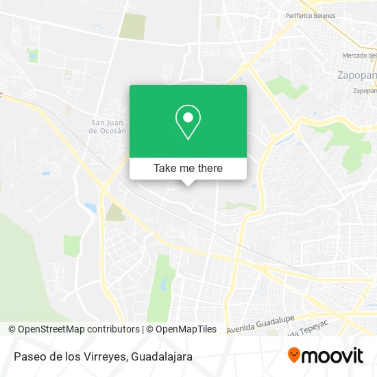 Paseo de los Virreyes map