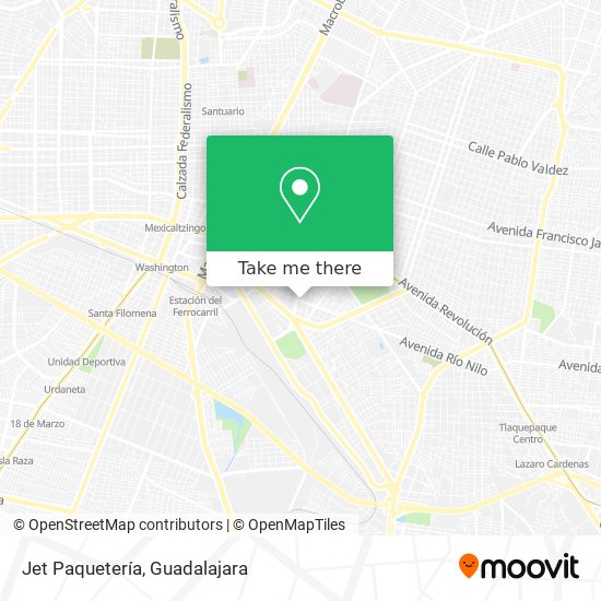 Mapa de Jet Paquetería