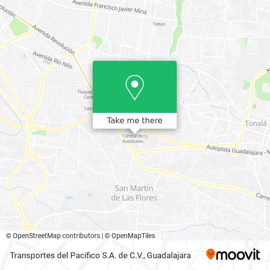 Transportes del Pacífico S.A. de C.V. map
