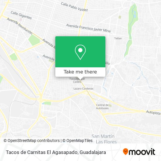 Tacos de Carnitas El Agasapado map