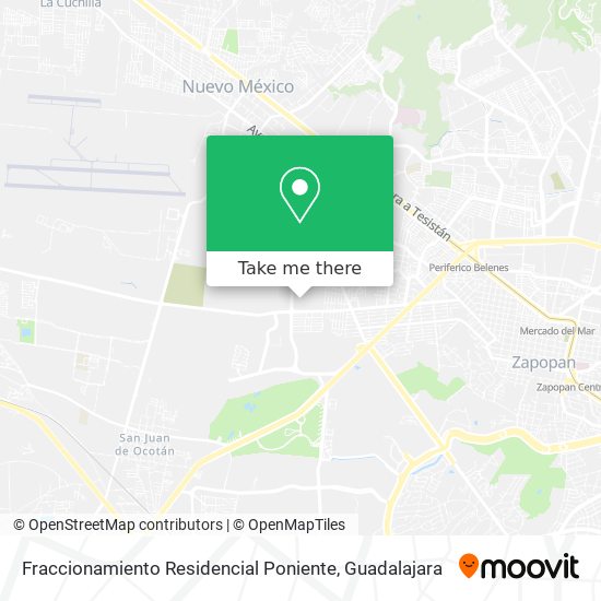 Fraccionamiento Residencial Poniente map