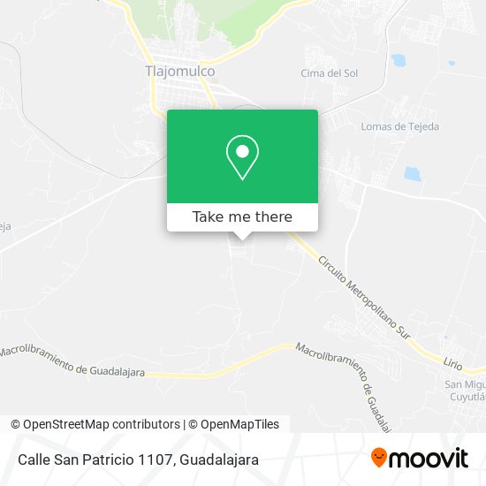 Calle San Patricio 1107 map