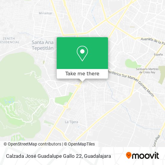Calzada José Guadalupe Gallo 22 map