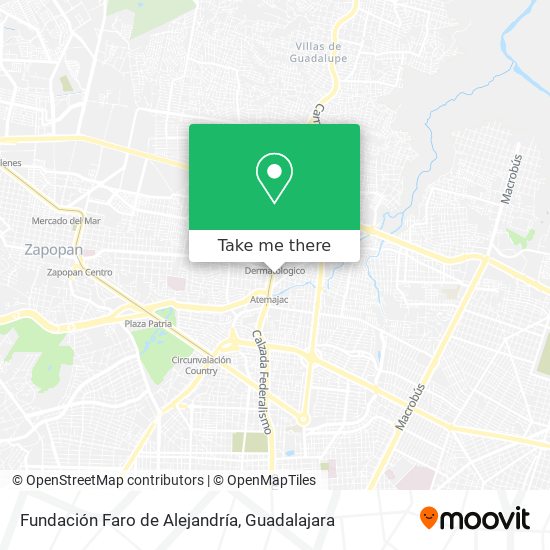 How to get to Fundación Faro de Alejandría in Zapopan by Bus or Train?