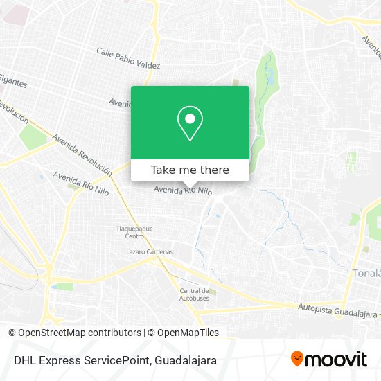 DHL Express ServicePoint map