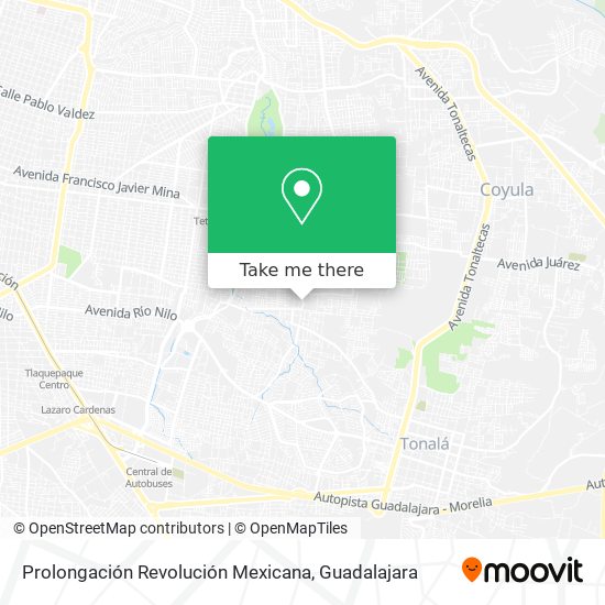 Mapa de Prolongación Revolución Mexicana
