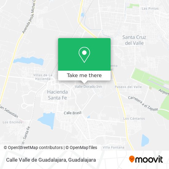 Mapa de Calle Valle de Guadalajara