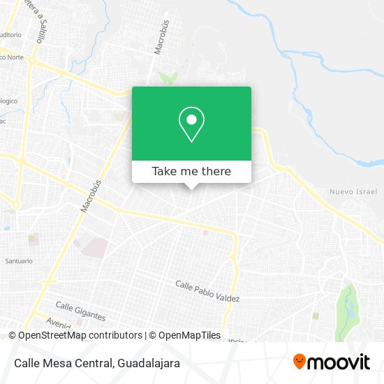 Mapa de Calle Mesa Central