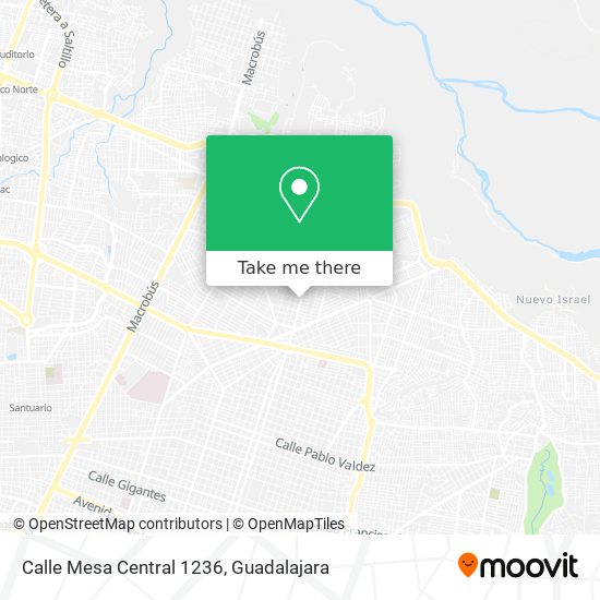 Mapa de Calle Mesa Central 1236