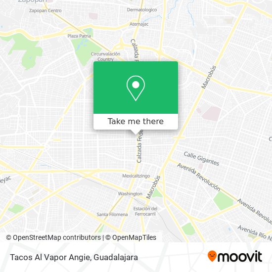 Tacos Al Vapor Angie map