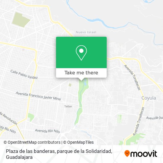 Mapa de Plaza de las banderas, parque de la Solidaridad