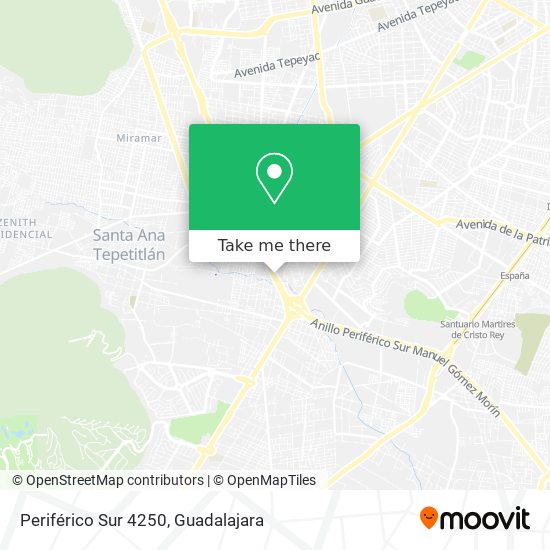 Mapa de Periférico Sur 4250