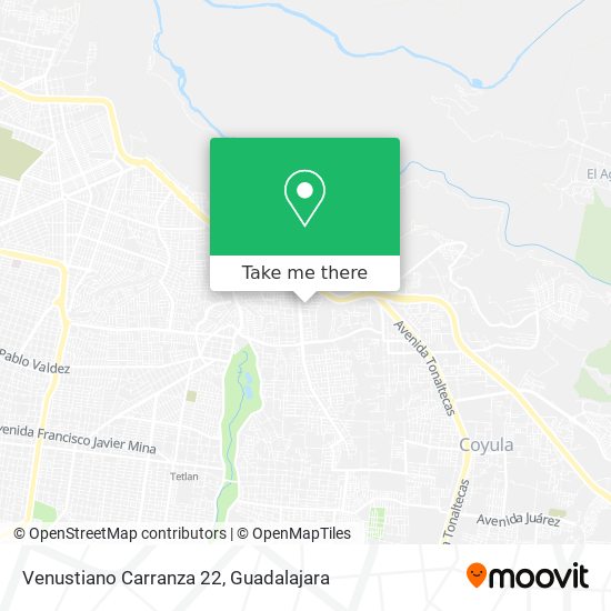 Venustiano Carranza 22 map