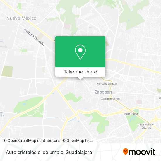 Auto cristales el columpio map