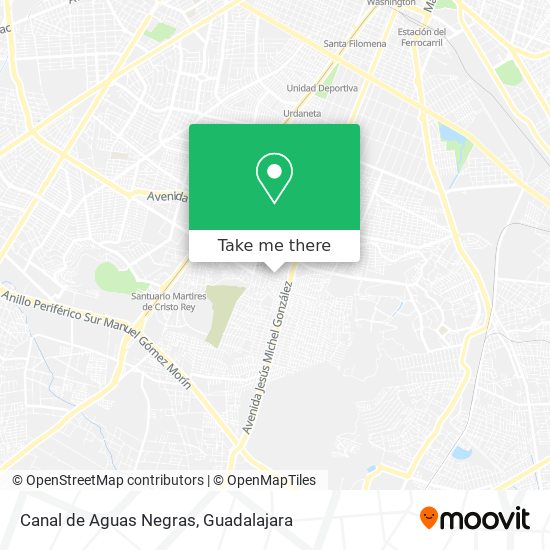 Canal de Aguas Negras map