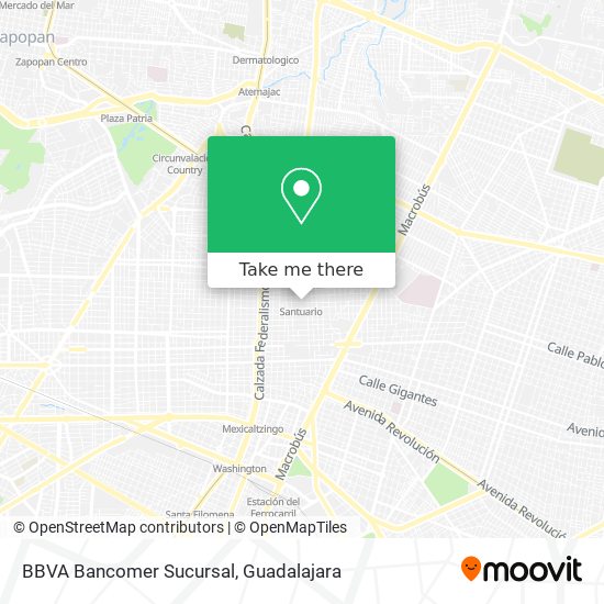 Mapa de BBVA Bancomer Sucursal