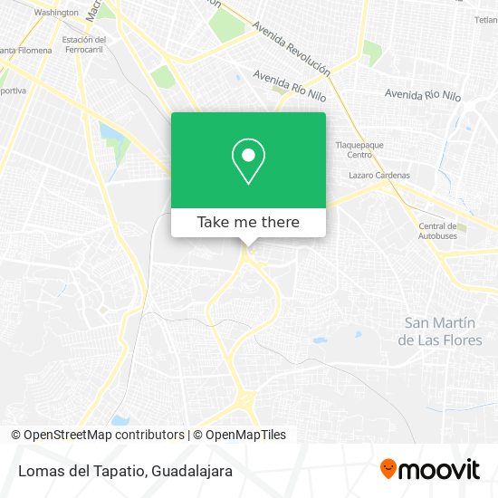 Lomas del Tapatio map