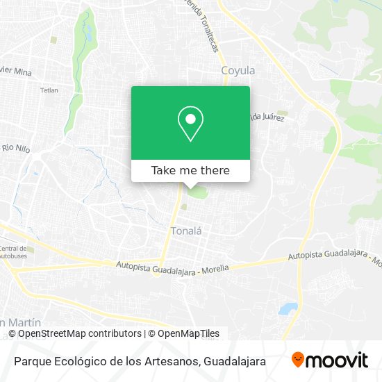 Mapa de Parque Ecológico de los Artesanos