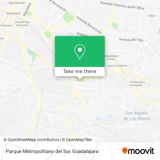 Mapa de Parque Metropolitano del Sur