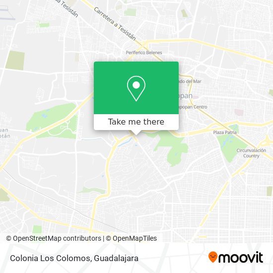 Colonia Los Colomos map