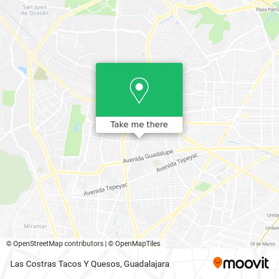 Mapa de Las Costras Tacos Y Quesos
