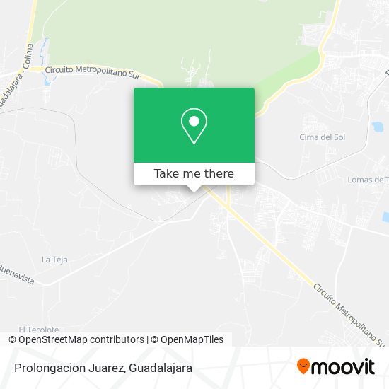 Prolongacion Juarez map