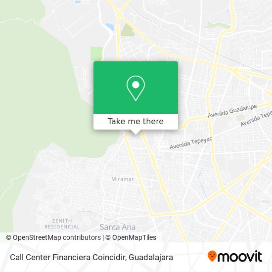 Mapa de Call Center Financiera Coincidir