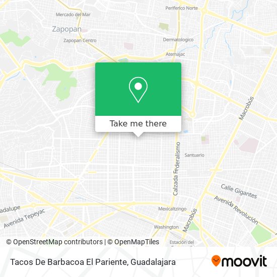 Tacos De Barbacoa El Pariente map