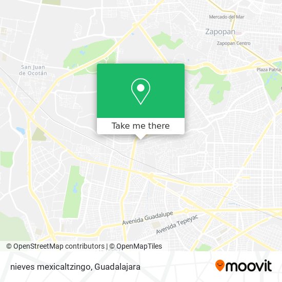 Mapa de nieves mexicaltzingo