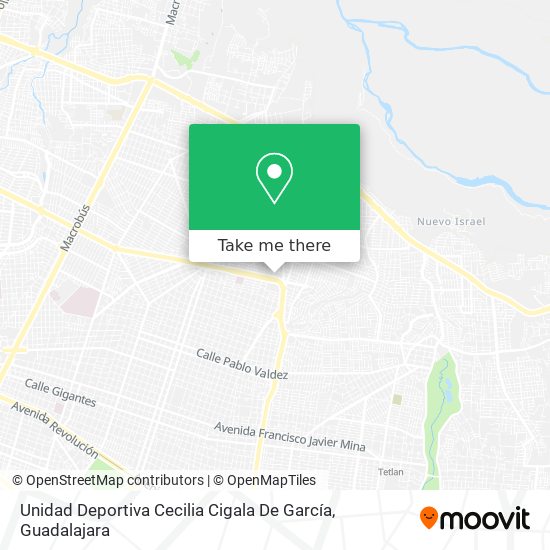 Unidad Deportiva Cecilia Cigala De García map