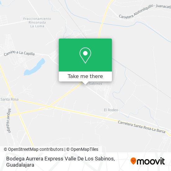 Mapa de Bodega Aurrera Express Valle De Los Sabinos