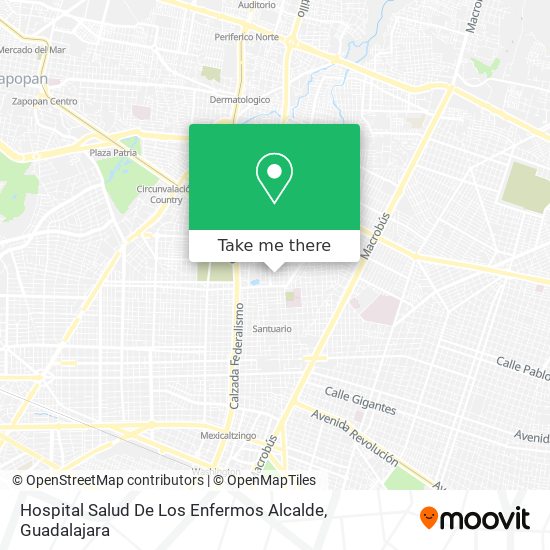 Mapa de Hospital Salud De Los Enfermos Alcalde