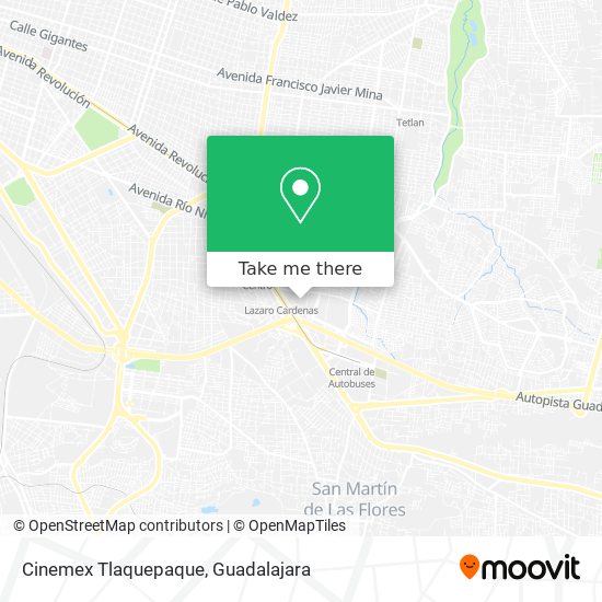 Cinemex Tlaquepaque map