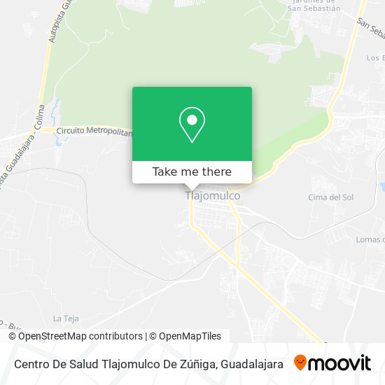 Mapa de Centro De Salud Tlajomulco De Zúñiga