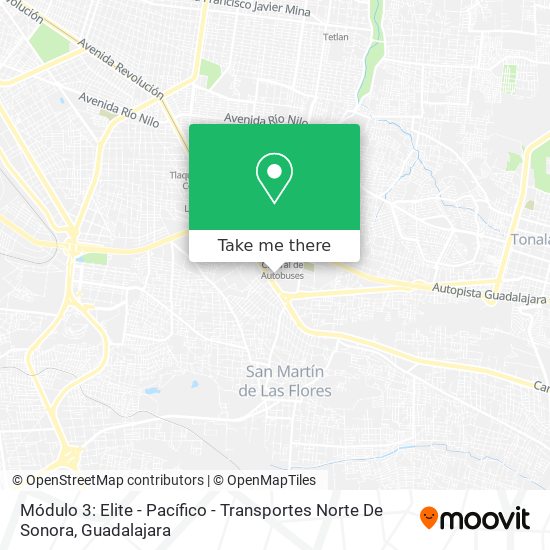 Módulo 3: Elite - Pacífico - Transportes Norte De Sonora map