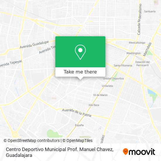 Centro Deportivo Municipal Prof. Manuel Chavez map