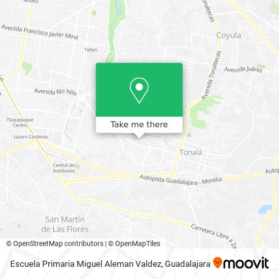 Mapa de Escuela Primaria Miguel Aleman Valdez