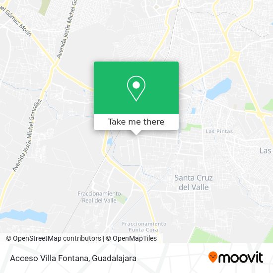 Acceso Villa Fontana map